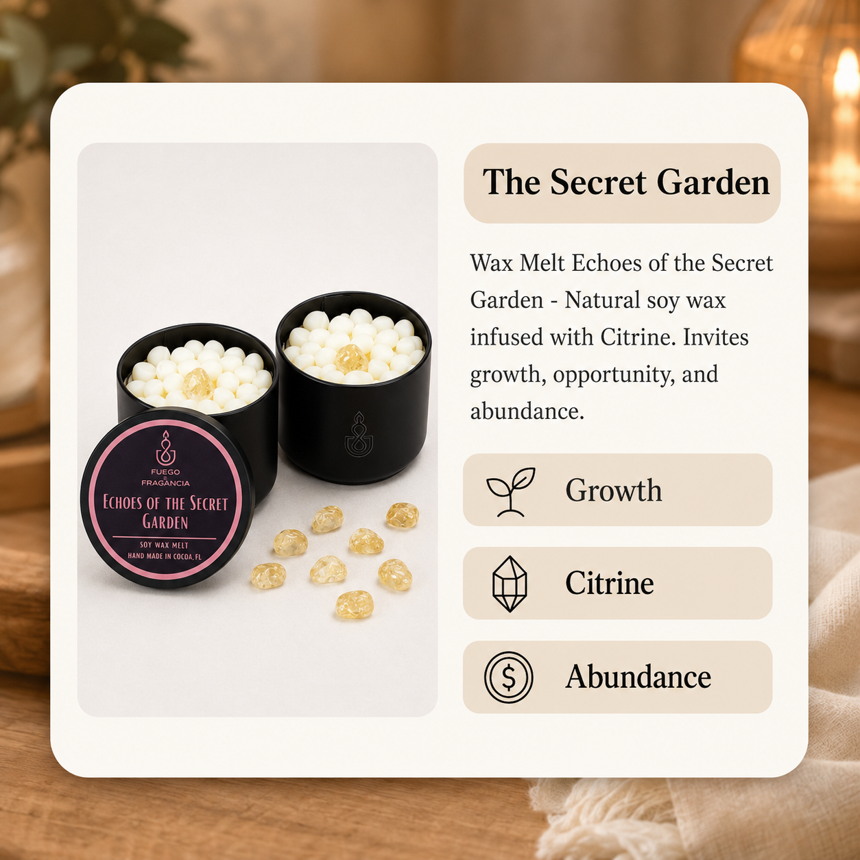 Wax Melt Echoes of the Secret Garden