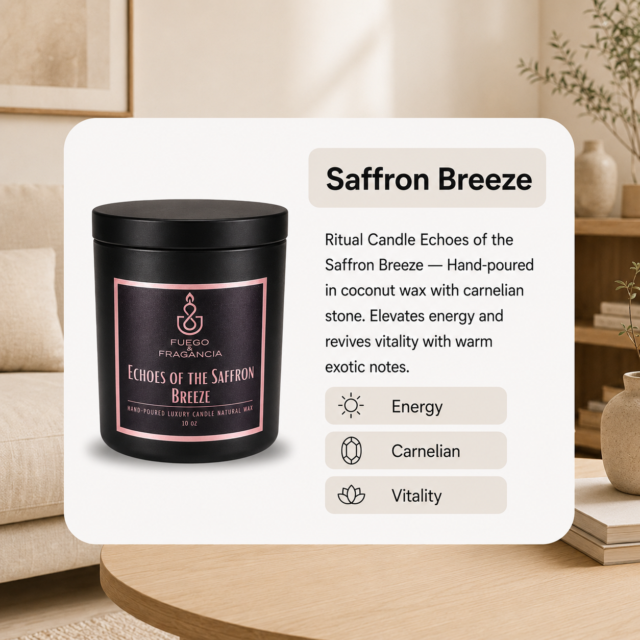 Candle Echoes of the Saffron Breeze
