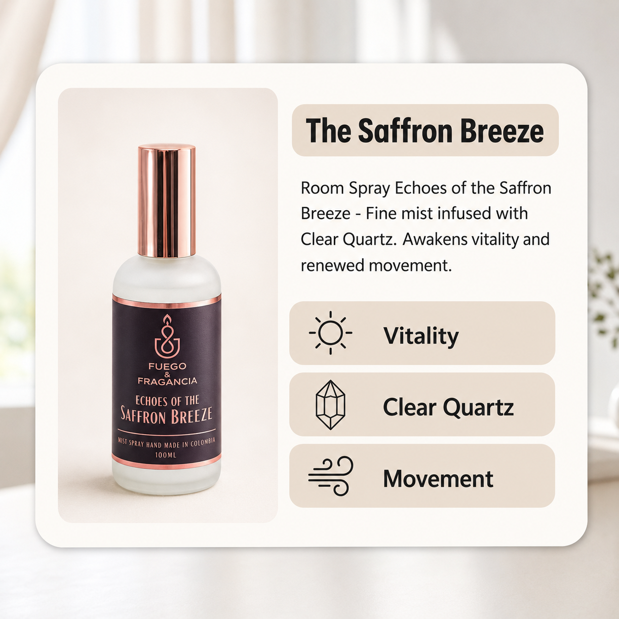 Room Spray Echoes of the Saffron Breeze